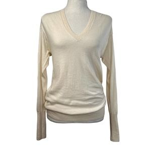 J. Crew Collection Italian Cashmere Featherweight Boyfriend V Neck Sweater B8525